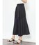 異素材切り替えフレアスカート