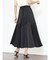 異素材切り替えフレアスカート