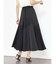 異素材切り替えフレアスカート