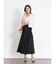 異素材切り替えフレアスカート
