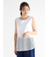メッシュ切替ノースリーブトップス(white)