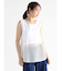 メッシュ切替ノースリーブトップス(white)