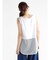 メッシュ切替ノースリーブトップス(white)