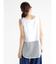 メッシュ切替ノースリーブトップス(white)