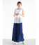 メッシュ切替ノースリーブトップス(white)