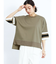 配色ハーフスリーブオーバーTシャツ