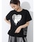 箔ハートプリントTシャツ