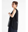 メッシュ切替ノースリーブトップス(black)