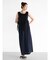 メッシュ切替ノースリーブトップス(black)