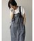 配色ステッチフロントジップジャンパースカート