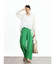 リネンライクセンタープレスワイドパンツ