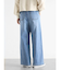 ドロストストレッチデニムワイドパンツ