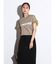 ニットフリルラメドッキングロゴTEE