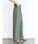 リネンライクタックワイドパンツ