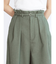 リネンライクタックワイドパンツ