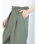 リネンライクタックワイドパンツ