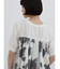 バックチュールフラワープリントカットソー