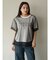 チュールレイヤードテキストロゴTシャツ