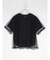 チュールレイヤードテキストロゴTシャツ