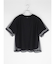 チュールレイヤードテキストロゴTシャツ