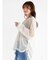 ラメメッシュサイドシャーリングシャツ
