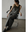 アシメフロントデニムジャンパースカート（light gray）