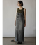 アシメフロントデニムジャンパースカート（light gray）