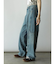 切替デザインストレートデニムパンツ