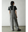 フロントジップデニムサロペット