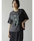 ショルダーパイピングプリントTシャツ