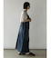 アシメフロントデニムジャンパースカート（navy）