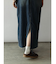 アシメフロントデニムジャンパースカート（navy）