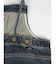アシメフロントデニムジャンパースカート（navy）