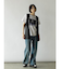 バックボタンデザインデニムパンツ