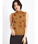立体フラワーモチーフノースリーブニット（black、camel、renga）