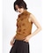 立体フラワーモチーフノースリーブニット（black、camel、renga）