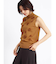 立体フラワーモチーフノースリーブニット（black、camel、renga）