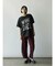 ペイントテキストスタッズTシャツ