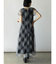 切り替えデザインチェックチュールワンピース