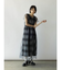 切り替えデザインチェックチュールワンピース
