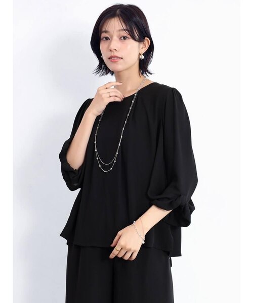 パフスリーブシフォンセットアップ｜メドックの通販｜&mall