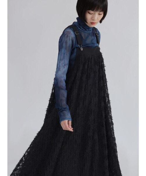 ※専用※ドットジャガードジャンパースカート【Black】Frene ドットジャガードジャンパースカート【Black】Frene - メルカリ