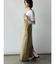 アシメフロントデニムジャンパースカート（beige,brown）