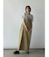 アシメフロントデニムジャンパースカート（beige,brown）
