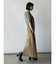 アシメフロントデニムジャンパースカート（beige,brown）
