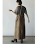 アシメフロントデニムジャンパースカート（beige,brown）