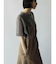 アシメフロントデニムジャンパースカート（beige,brown）