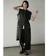 メッシュ×ツイル切替ロングジレ