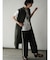 メッシュ×ツイル切替ロングジレ