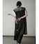 メッシュ×ツイル切替ロングジレ